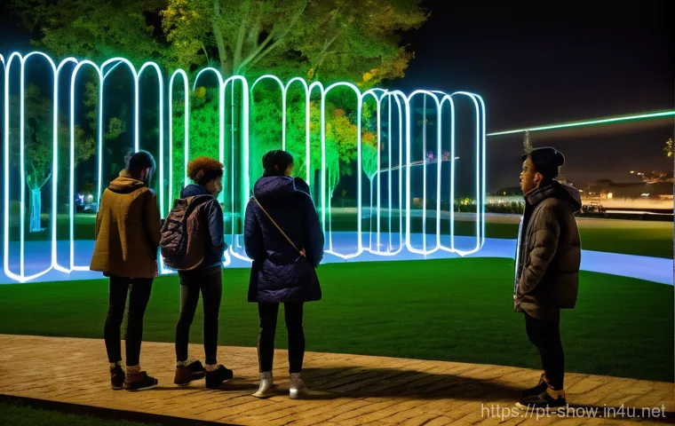 공연기획사 이직 준비 가이드 - **Focused Event Producer Backstage with Advanced Tech**
    A medium shot of a dedicated female even...
